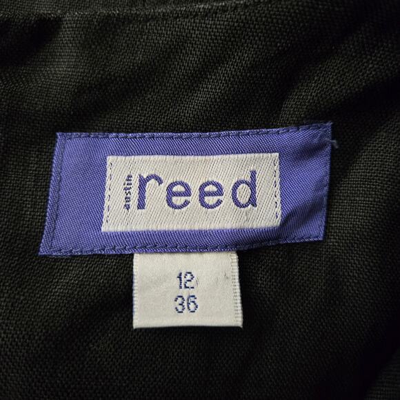 100% Linen Black Sleeveless Maxi Dress Size 12 Summer Fairy Grunge Classic - Picture 14 of 16